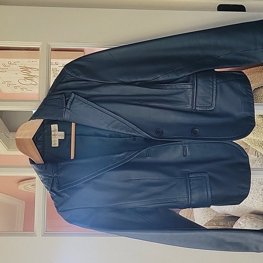 Leather blazer